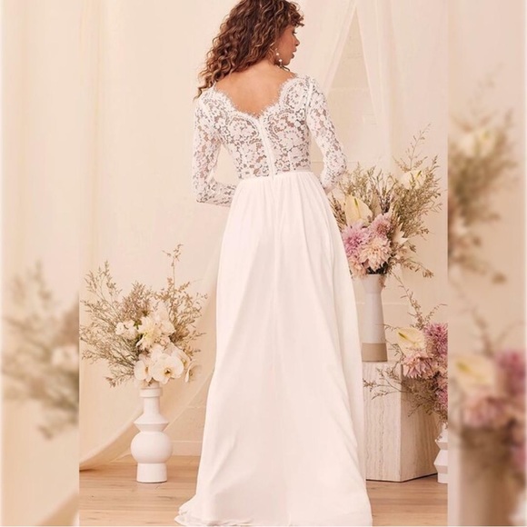 NWT • Lulu’s | Forever Starts Tonight Wedding Dress - Picture 3 of 8